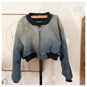 EB Denim Bomber‎ Short Denim Jacket Size M